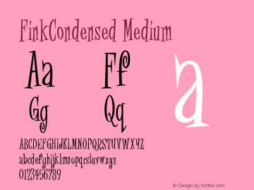 FinkCondensed Medium Version 001.000 Font Sample