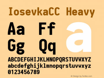 IosevkaCC Heavy 1.13.0; ttfautohint (v1.6) Font Sample