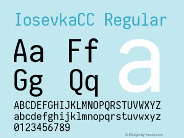 IosevkaCC 1.13.0; ttfautohint (v1.6) Font Sample