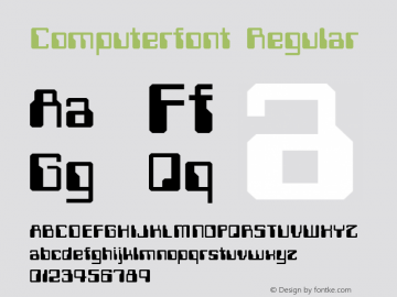 Computerfont Regular Altsys Fontographer 3.5  9/13/92图片样张