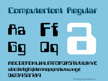 Computerfont Regular Altsys Fontographer 3.5  9/13/92图片样张