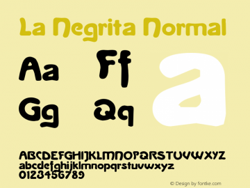 La Negrita Normal 1.0 Sat Dec 12 21:01:04 1998图片样张