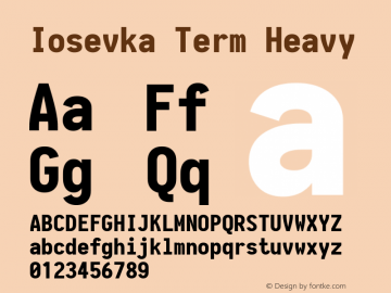 Iosevka Term Heavy 1.13.0; ttfautohint (v1.6)图片样张