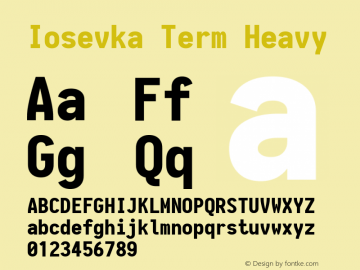 Iosevka Term Heavy 1.13.0; ttfautohint (v1.6)图片样张