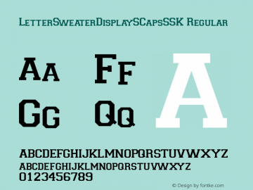 LetterSweaterDisplaySCapsSSK Regular Macromedia Fontographer 4.1 8/4/95图片样张