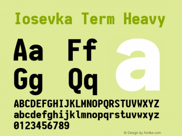 Iosevka Term Heavy 1.13.0; ttfautohint (v1.6)图片样张