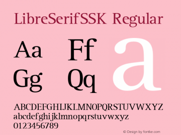 LibreSerifSSK Regular Altsys Metamorphosis:9/4/94 Font Sample