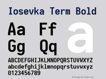 Iosevka Term Bold 1.13.0; ttfautohint (v1.6)图片样张