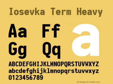 Iosevka Term Heavy 1.13.0; ttfautohint (v1.6)图片样张