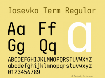 Iosevka Term 1.13.0; ttfautohint (v1.6)图片样张