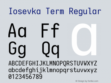 Iosevka Term 1.13.0; ttfautohint (v1.6)图片样张