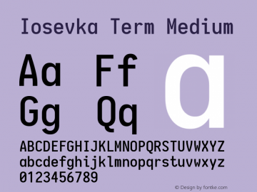 Iosevka Term Medium 1.13.0; ttfautohint (v1.6)图片样张