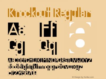 Knockout Regular Version 1.00 April 9, 2009, initial release图片样张