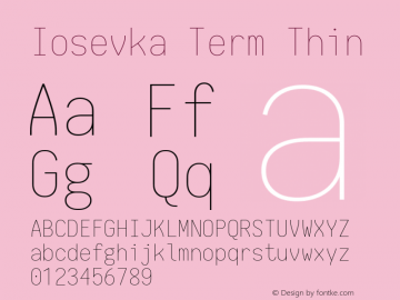 Iosevka Term Thin 1.13.0; ttfautohint (v1.6)图片样张