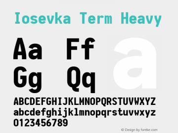 Iosevka Term Heavy 1.13.0; ttfautohint (v1.6)图片样张