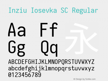 Inziu Iosevka SC Version 1.13.0 Font Sample
