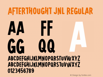 Afterthought JNL Regular Version 1.001 - 2013 initial release图片样张