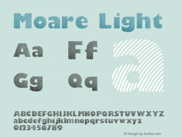 Moare Light Version 1.000 Font Sample