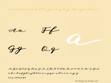 CommeCalligraphy Version 1.0图片样张