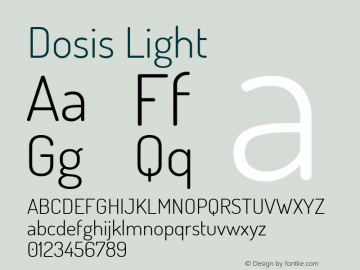 Dosis Light Version 1.007图片样张