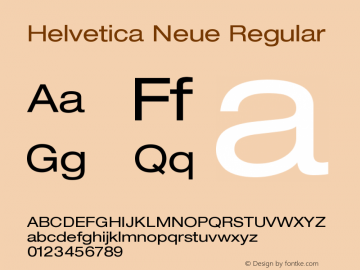 HelveticaNeue-Extended 001.000 Font Sample