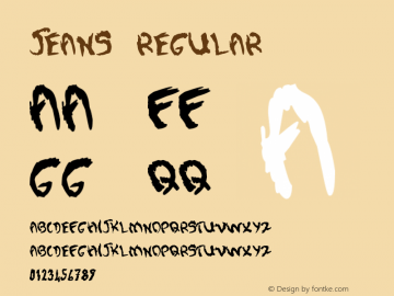 Jeans Version 001.001 Font Sample