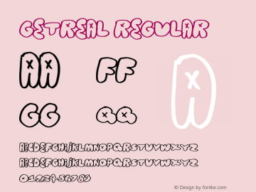 GetReal Version 1.00 April 17, 2014, initial release Font Sample