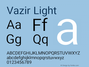 Vazir Light Version 10.0.1 Font Sample