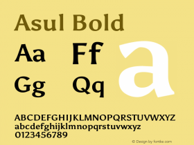 Asul Bold Version 1.001图片样张