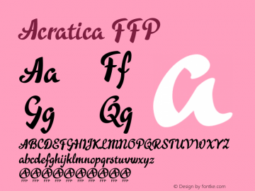 Acratica-Demo Version1.148 Font Sample