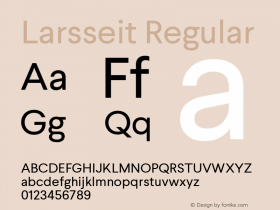 Larsseit Regular Version 1.000;PS 001.001;hotconv 1.0.56 Font Sample