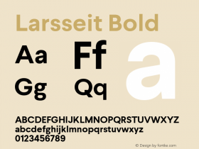 Larsseit Bold 1.000 Font Sample