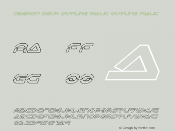 Oberon Deux Outline Italic Version 3.0; 2017图片样张