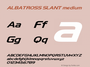 Albatross Medium Italic Version 001.001图片样张