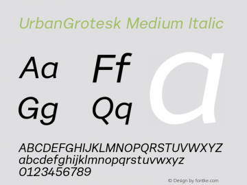 UrbanGrotesk-MediumItalic Version 1.000;com.myfonts.easy.suitcase.urban-grotesk.medium-italic.wfkit2.version.4bYG Font Sample