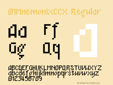 01MnemonixCCX 1.00 Font Sample