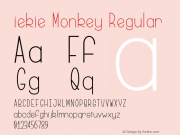iekie Monkey iekie v5.04 Font Sample