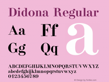 Didona 001.000 Font Sample
