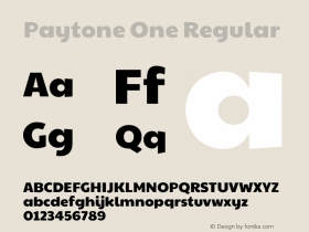 Paytone One 1.000 Font Sample