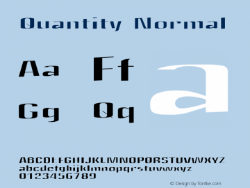Quantity Normal 1.0 Thu Mar 13 22:54:05 1997 Font Sample