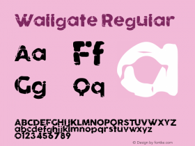 Wallgate Version 1.00 2015 Font Sample
