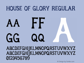 HouseofGlory 001.000 Font Sample