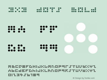 3x3 dots Bold Version 1.4 Font Sample