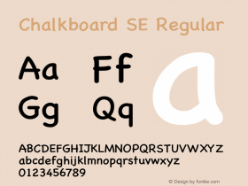Chalkboard SE Regular 8.0d2e1  烈风convert Font Sample