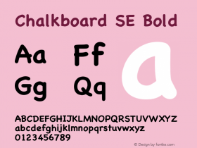 Chalkboard SE Bold 8.0d2e1  烈风convert Font Sample