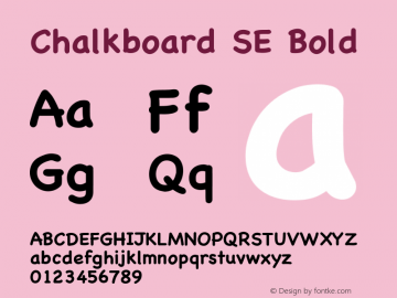 Chalkboard SE Bold 8.0d2e1  烈风convert Font Sample