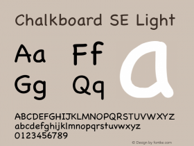 Chalkboard SE Light 8.0d2e1  烈风convert Font Sample