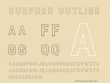 BurfordOutline Version 1.000 Font Sample