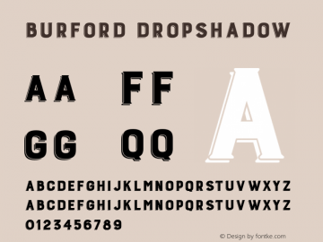 BurfordDropShadow Version 1.000 Font Sample