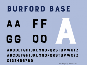 BurfordBase Version 1.000 Font Sample